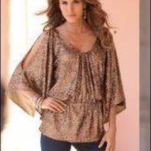 🎉HOST PICK🎉 Boston Proper Cold Shoulder Sequin Peplum Top
